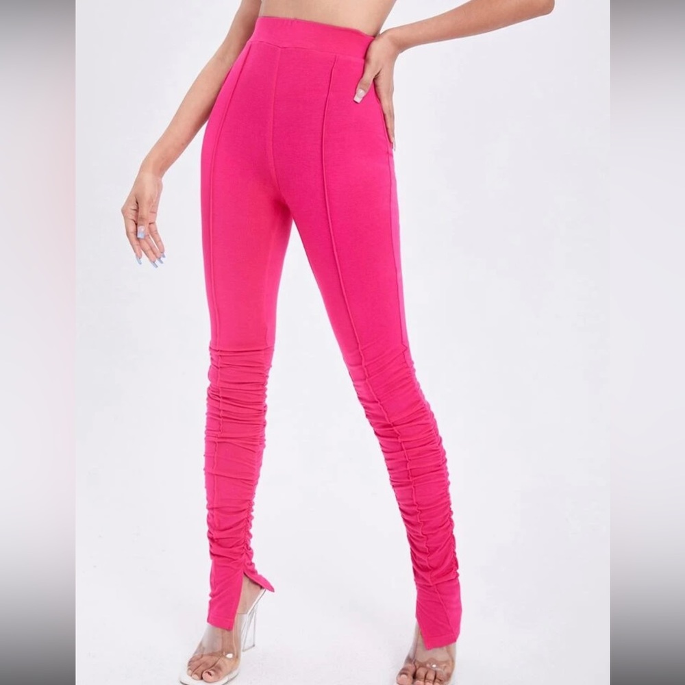 Ruched Pink Pants